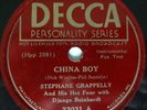 STEPHANE GRAPPELLY / DJANGO / CHINA BOY / RARE JAZZ 10