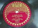 Carson Robison Trio - CONQUEROR 7805 - A Tribute To Knute Rockne