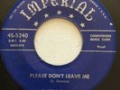 FATS DOMINO, PLEASE DON'T LEAVE ME, IMPERIAL#5240, BLUES 45 RECORD 1953
