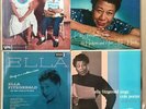 ELLA FITZGERALD 4 LP ALBUMS W/6 RECORDS,VERVE & DECCA + LOUIS ARMSTRONG, CA.1956