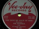 SPANIELS (You Gave Me Peace Of Mind / Please Don't) R&B/SOUL 78  RPM  RECORD
