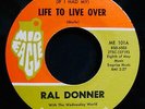 RAL DONNER ? Life To Live Over & Lost ? Rare Teen Soul 45 MID EAGLE #ME 101