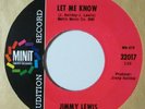 northern soul 45 JIMMY LEWIS Let Me Know MINIT listen