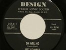 JETT POWERS Go Girl Go DESIGN / Teenage Quarrel 45 rockabilly 1958 original HEAR