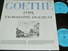 GOETHE Lyrik & Zauberflöte-Fragment / DDR DLP 1982 LITERA 865315-316