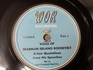 78 rpm record PRESIDENT FRANKLIN D ROOSEVELT Voice Quotations Speeches 1945 WWII