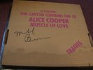 ALICE COOPER MUSCLE OF LOVE LP SIGNED BY MICHAEL BRUCE AUTOGRAPHED CARDBOARD CVR