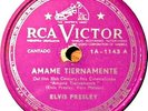 ELVIS PRESLEY - LOVE ME TENDER / HOUND DOG - 78 RPM PURPLE LABEL- RARE - URUGUAY