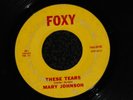 MARY JOHNSON - THESE TEARS 45 RARE EARLY PRIMITIVE R&B Soul on FOXY   HEAR IT