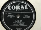 BUDDY HOLLY Rave On Coral Q.72325 Ex Rock & Roll 78 RPM