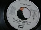 PET SHOP BOYS LEFT TO MY OWN DEVICES SCARCE JAPANESSE PROMO 45' 1stPRESS Nr MINT