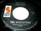 THE HESITATIONS SHE WON'T COME BACK 45 7