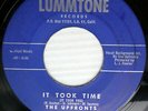 UPFRONTS doo-wop 45 IT TOOK TIME / BABY FOR YOUR LOVE on VG++ LUMMTONE MG85