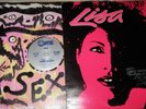 RARE 2 BOTH SIGNED AUTOGRAPH LP VINYL RECORDS LISA & JUMP SHOUT 1982-3 MOBY DICK