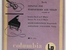 Bach Sonatas 5&6 Kirkpatrick/Schneider Columbia ML2111 Blue Label 1B/3A NM
