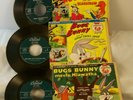 3 VTG 45 RPM BOZO APPROVED WOODY WOOD P DAFFY DUCK BUGS SYLVESTER SPARKY M BLANC