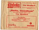 Dzuboks THE BEATLES Flexi 1968 JUGOSLAWIEN Hello, Goodbye SCHALLFOLIE Seltenheit