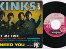 The KINKS * Set Me Free * 1966 French EP * BEAT FREAKBEAT MOD *