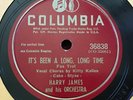 78 RPM  Harry James COLUMBIA It's Been A Long Long Time AVENGERS ENDGAME N-