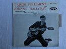 johnny hallyday-t'aimer follement-languette plus centreur-EP 45 tours