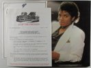 MICHAEL JACKSON Thriller EPIC LP VG+/VG++ gatefold promo w/ press release