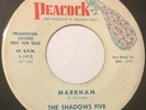SHADOWS FIVE Markham/Twistin Shadows 45 Peacock promo surf mod rockabilly hear