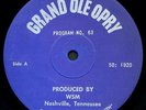 JUNE CARTER GEORGE HAMILTON IV SONNY JAMES GRAND OLE OPRY RARE RADIO SHOW RECORD