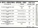 The Beach Boys Brian Wilson LP CAPITOL Interview Promo 1964 SURF XMAS LP SHRINK