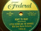 LITTLE ESTHER & Dominoes Doowop 78 HEART TO HEART  LOOKIN FOR Federal VG+ TB2330