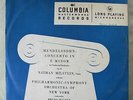 NATHAN MILSTEIN Mendelssohn VIOLIN Bruno Walter Columbia ML-4001 the 1st lp ever