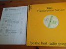 BBC Transcription disc - magazine units 'pop' 729 1989