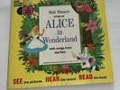 Walt Disney Alice in Wonderland Vinyl Record Read Along Book Vintage