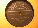 78 DECCA 30221 PATSY CLINE WALKIN' AFTER MIDNIGHT