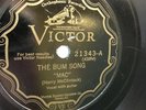 Harry McClintock 78rpm single 10-inch Victor Records V.E. #21343 The Bum Song