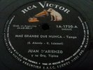 JUAN D'ARIENZO- MAS GRANDE QUE NUNCA/ HASTA SIEMPRE AMOR- RCA VICTOR- N°1750