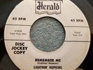 Lightnin' Hopkins Remember Me Please Don't Go Baby 1957 Herald White Label Promo