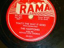 the HARPTONES doo-wop 78 THAT'S THE WAY IT GOES / THREE WISHES on RAMA  RJ 385