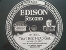 That Red Head Gal Atlantic Dance Orch Edison Record Record Blues Fox Trot Jazz