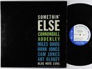Cannonball Adderley - Somethin' Else LP - Blue Note Mono DG RVG Ear W 63rd VG++