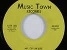 Northern Soul 45 DETROIT SOUL All Of My Life MUSIC TOWN HEAR