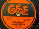 FRANKIE LYMON & Teenagers doo-wop 78 TEENAGE LOVE / PAPER CASTLES on Gee  RJ 217