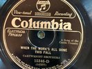 Columbia 15346D Cartwright Brothers WORKS ALL DONE IN FALL 78 rpm  Country E/EE-