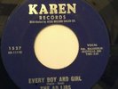 THE AD LIBS - THINK OF ME / EVERY BOY AND GIRL - KAREN RECORDS 1527 - VG++