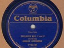 c 78 RPM George Gershwin blue wax Columbia 7192-M (classical piano)