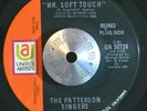 CROSSOVER SOUL 45 - THE PATTERSON SINGERS - MR. SOFT TOUCH UA Promo VG++  HEAR