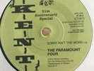 THE PARAMOUNT FOUR-SORRY AINT THE WORD/GENE&GARY KENT 6TS NORTHERN SOUL VINYL 45