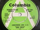 Annie Bright - Concerning Love Columbia Promo Demo UK 1969 Vinyl Funk Soul Rare