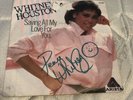 Whitney Houston Saving All My Love For You Signed 7” Vinyl Single