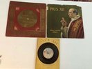 PIUS XII Anno Santo 1950 Papal Voice 78 RPM Picture Disc Plus Record Book Lot
