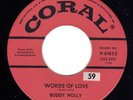 HEAR Buddy Holly Words Of Love/Mailman, Bring Me No More Blues Coral 9-61852